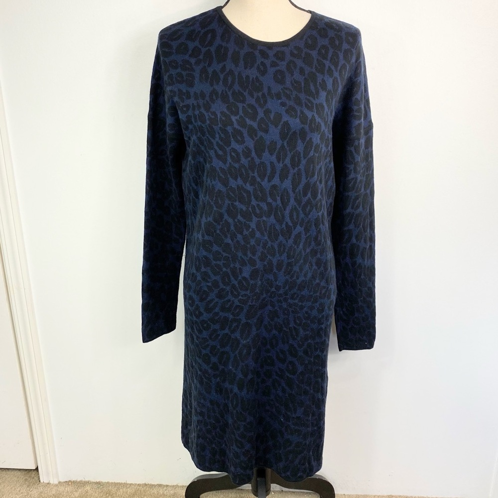 HOBBS London Cashmere blend Leopard Knit Sweater Dress